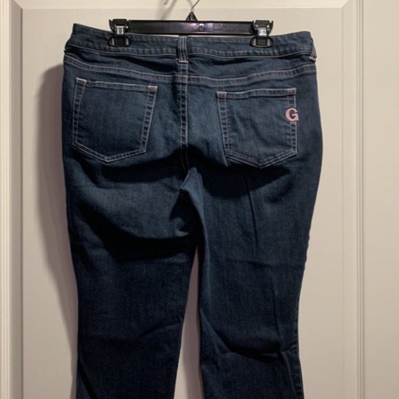 Guess Dark Blue Cropped Jeans - Picture 5 of 9